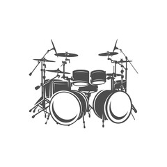 Wall Mural - Realistic Drum Design Vector. Silhouette of Drum. Vector illustration