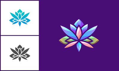 Wall Mural - Shiny lotus flowers are perfect for logo