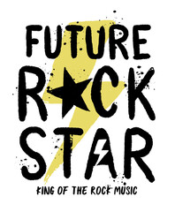 Wall Mural - rock star slogan vector slogan graphic, for t-shirt and other uses
