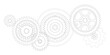 Flat design gears and cogs working together on white background. Business and technology concept - EPS 10 vector file.