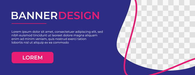 banner templates design , web banner or ads banner with photo space for social media cover, web sites . creative modern banner design templates with purple color . vector illustration