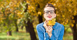© HotPhotoPie - Beautiul woman in casual denim clothes in autumn scenery