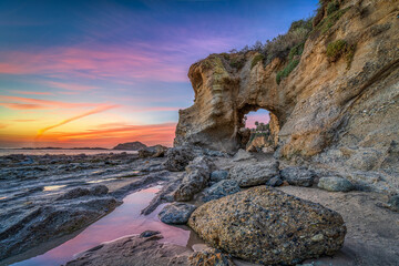 A natural arch in Orange County, California