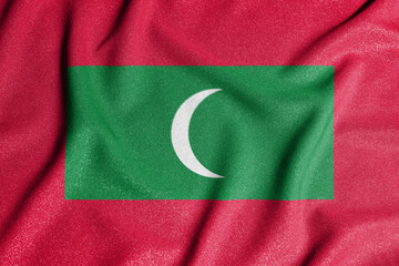 Wall Mural - National flag of the maldives. The main symbol of an independent country. Flag of maldives.