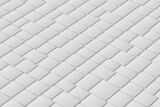 Fototapeta Sypialnia - Tile white cubes with gap, 3d rendering.