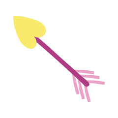 Poster - arrow with heart hand draw style icon