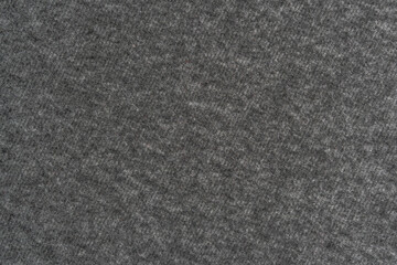 Gray woolen plaid material close-up