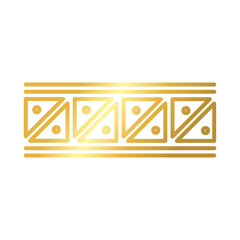 Poster - frame with geometric figures decoration golden gradient style icon