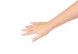 © Suraphol - Woman  hand gesturing  isolated on white background.