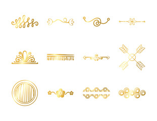 Sticker - bundle of decorative elements silhouettes