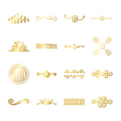 Sticker - bundle of decorative elements silhouettes