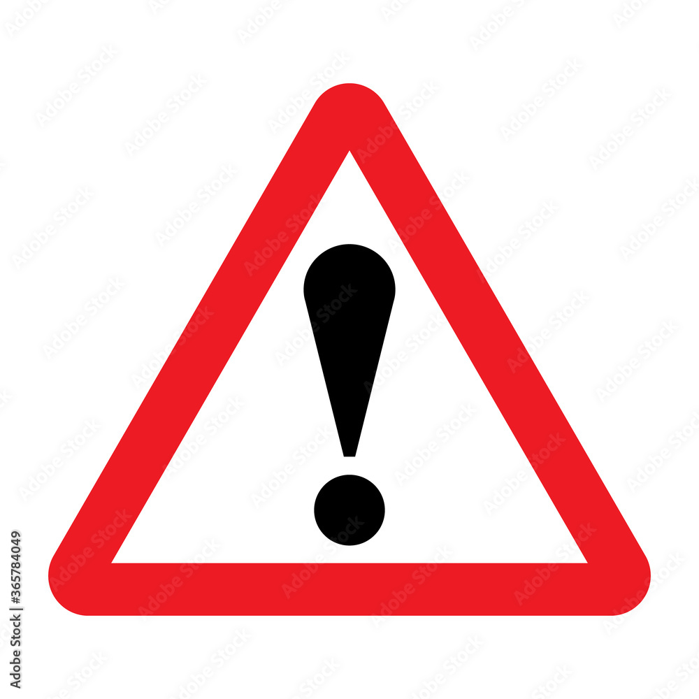 Other danger traffic sign. Illustration of red triangle warning road
