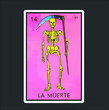 La Muerte Death Loteria Mexican Lottery Bingo Funny Design Premium new design vector illustrator