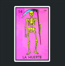 La Muerte Death Loteria Mexican Lottery Bingo Funny Design Premium New Design Vector Illustrator