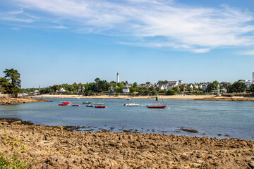 Wall Mural - Sainte-Marine. Combrit. Vue sur l'Odet depuis le sentier côtier. Finistère. Bretagne	