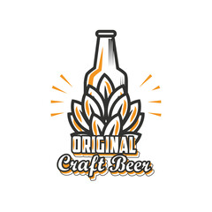 Sticker - original craft beer, bottled beer