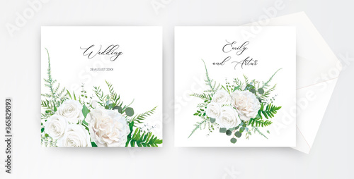 Fotomural Wedding invite, invitation card floral design