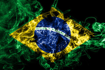 Wall Mural - Brazil smoke flag