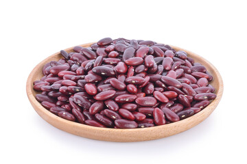 Wall Mural - Red beans in a dish on a white background