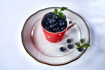 Blueberries in a plate