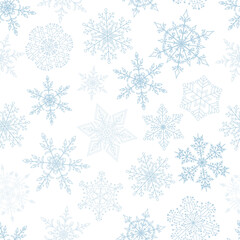 Wall Mural - Snowflakes seamless background