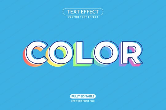 Editable Cartoon Unicorn Color Design Text Effect