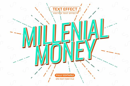 Editable Investing Millenial Money Text Effect