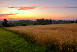 Fototapeta Krajobraz - zachód słońca na wsi