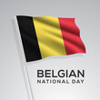 belgian national day belgium flag vector and gray background