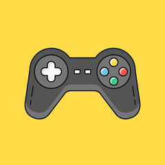 Wall Mural - Gamepad. Joystick, game controller, joypad, playing games concepts. Modern flat line design. Vector illustration