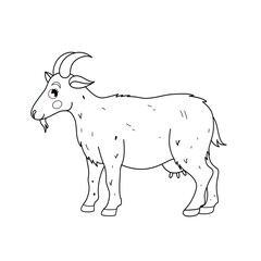 Wall Mural - Coloring book for children. Farm animals. Goat.