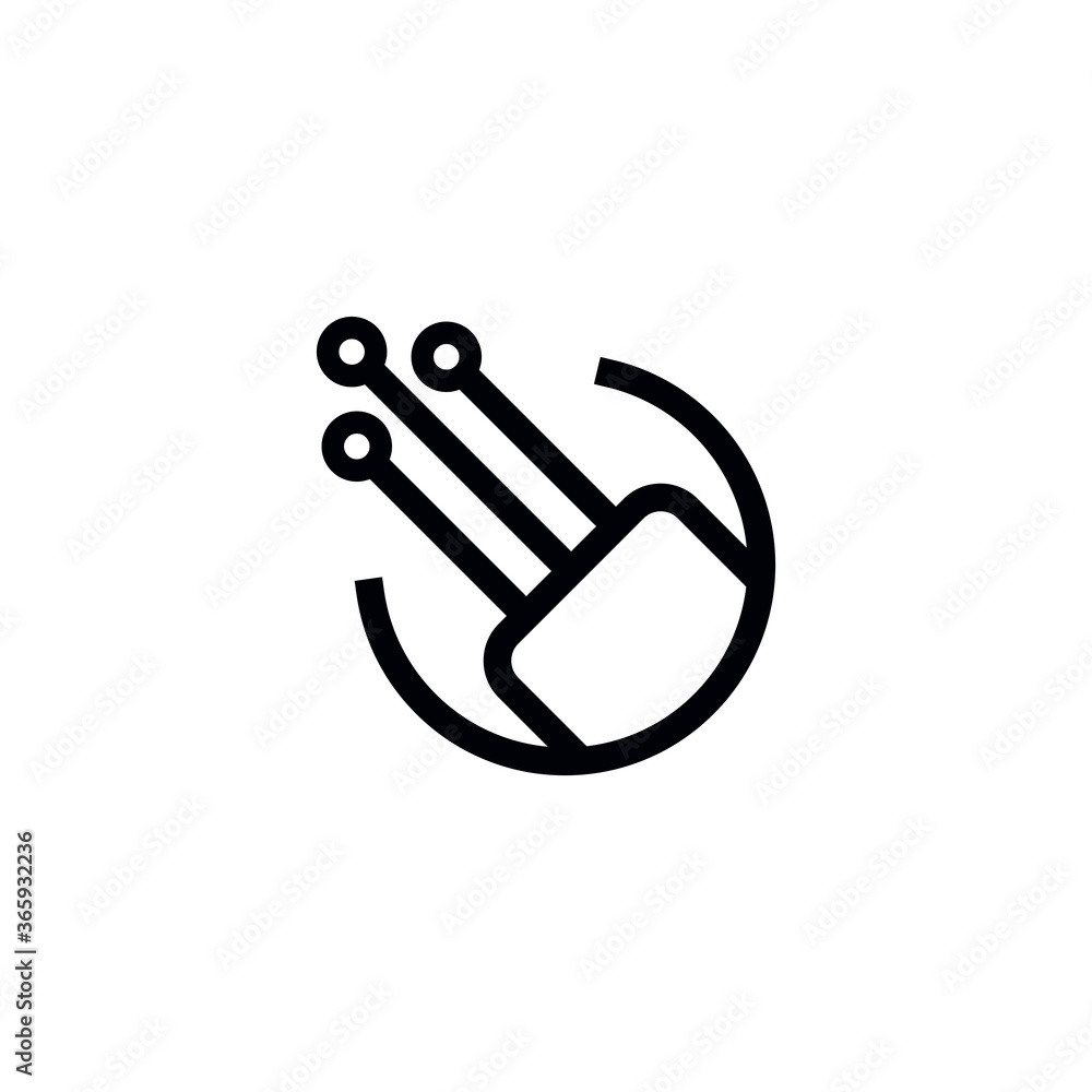Fiber optic icon vector logo design template Stock Vector | Adobe Stock