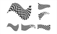 Set Of Fast Racing Speed Designs Concept Vector, Simple Racing Flag Logo Template