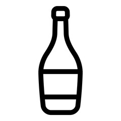 Bottle Flat Icon Isolated On White Background