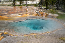 Firehole Spring, A Hot Spring Thermal Feature Along Firehole Lake Drive In Yellowstone National Park