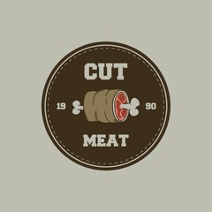 Wall Mural - meat shop label