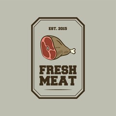 Wall Mural - meat shop label