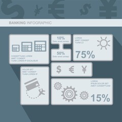 Canvas Print - banking infographic