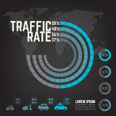 Poster - traffic rate infographics