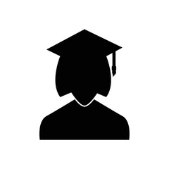 Sticker - woman wearing graduation hat