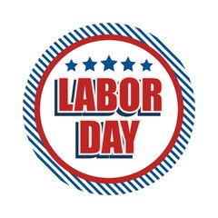 Poster - us labor day label