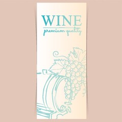 Wall Mural - wine label