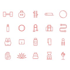 Canvas Print - assorted exercise and zen icon set