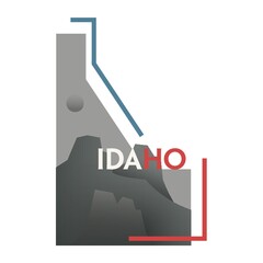 Poster - idaho state map