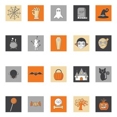 Poster - halloween icon set