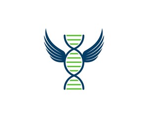 Sticker - DNA helix with wings