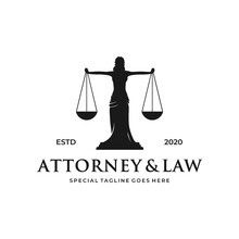 Woman / Lady Law Concept, Lawyer, Justice Design Template.