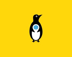 Poster - Penguin with globe inside