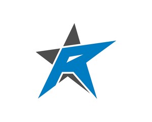 Wall Mural - R Letter inside the star