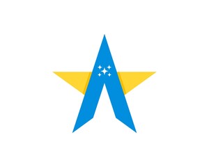 Wall Mural - A Letter with star shape